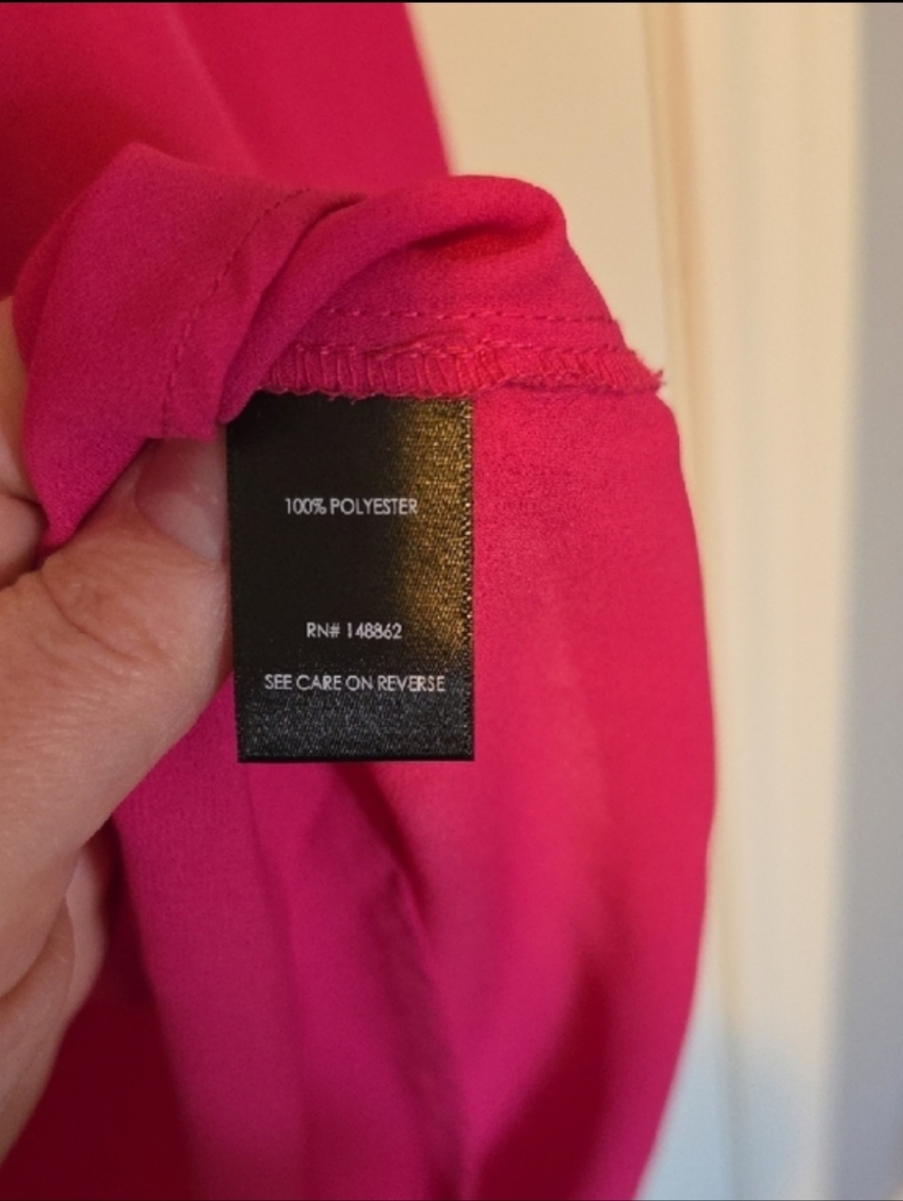 torrid V-Neck Roll-Sleeve Harper Blouse in Hot Pink - Picture 6 of 8